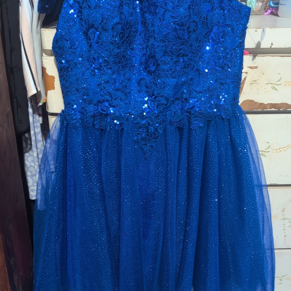 Stunning Royal Blue Sequin Prom Dress